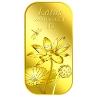 Puregold 1g Golden Lotus Gold Bar | 999.9 Pure Gold