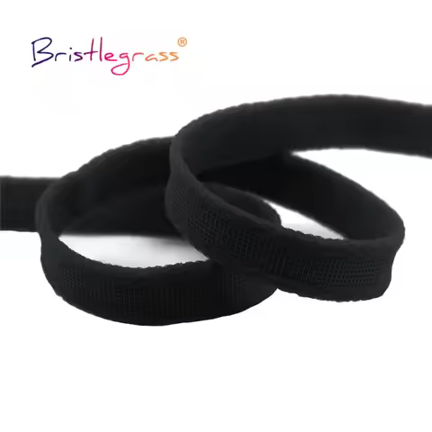 BRISTLEGRASS 50 100 Yard by Roll 3/8" 10mm Nylon Bra Underwire Casing Elastics Bands Plush Channelin