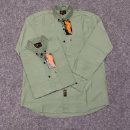 HIJAU KEMEJA ZAZ MEN'S SHIRT SAGE GREEN/GREEN SAGE LONG SLEEVE. Men's Plain SAGE Green Short Sleeve 