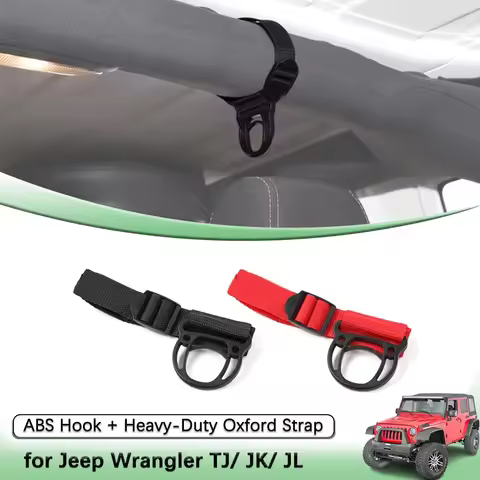 Roll Bar Hang Strap Coat Hook Kit for Jeep Wrangler Unlimited CJ YJ TJ JK JKU JL JLU 4XE JT Clothes 