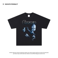 Vintage Hip Hop Print Cotton Short Sleeve T-Shirt From Naughty Elf Movie For Summer