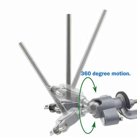 360 Degree Motion Dental Typodont Teeth Model Mounting Pole fit Nissin 200/500 Columbia Frasaco