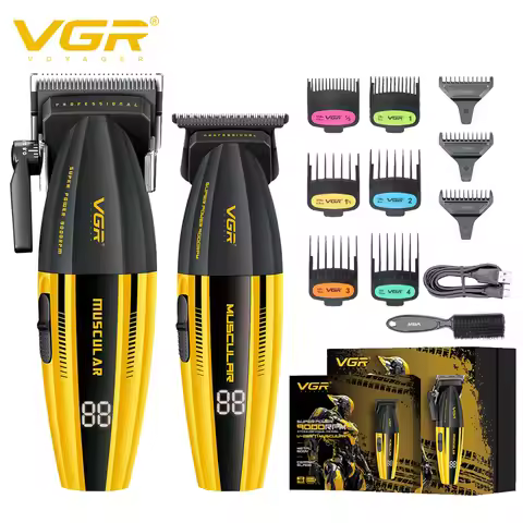 VGR Hair Trimmer Professional Hair Clippers Electric Trimmer Adjustable Hair Cut Machine Metal Clipp