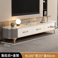 Others - 輕奢岩茶几客廳家用現代簡約小戶型橢圓電視櫃 組合（快遞送貨上門）