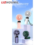 LIZHOUMIL Portable Handheld Mini Fan 5-speed Led Digital Display Folding Usb Charging Electric Fan With Lanyard