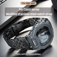 GBD200 Watch band For Casio G-SHOCK 3506 GBD-200-1/GBD-200SM series modified solid Men stainless ste