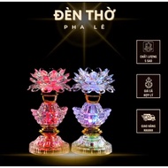 [Price 1 Pair] Color-Changing Lotus Worship Light 23 Buddha Altar Decoration Tien Tai Ong Dia High-End