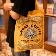 Yellow Fugol Coffee Roasters Tote Bag - Great Coffee Yellow Tote Bag For Great People