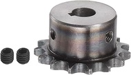 HARFINGTON 06B Roller Chain Sprocket 15T Pitch 3/8" 12mm Bore A3 Carbon Steel Motor Drive Gear