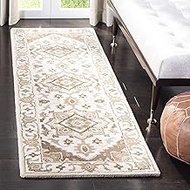 SAFAVIEH Royalty Collection Runner Rug - 2'3" x 7', Beige & Sage, Handmade Traditional Oriental Wool