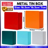 Aluminium Tin Box Silver Metal Box Metal Container for Cookies, Storage, Packaging Baking Supplies M