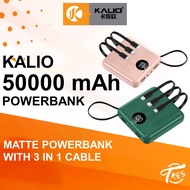 KALIO 50000mAh 30000mAh 20000mAh 10000mAh Matte Powerbank External Battery Charger Dual USB For Univ