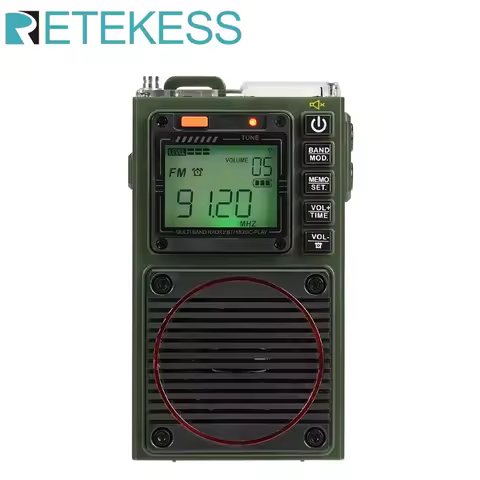Retekess TR111 Mini Radio Ham Radio Portable FM AM Emergency Shortwave Amateur Radio Multiband SW VH