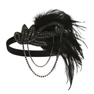 1920s Flapper Set Roaring 20s Gatsby Accessories for Women Feather Headband 1920s Flapper Girl Acces