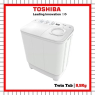 Mesin Cuci Toshiba Vh-H95Mn-Ww/Wb/Wr 2 Tabung 8.5 Kg