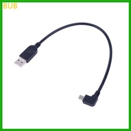 BUB 30cm 11 81inch USB to Right Angled Mini USB Data Cord Power Charging Cable Efficient File Transf