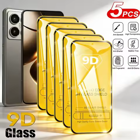 5 PCS 9D Screen Protector For Xiaomi 14T Pro 11T 13T Pro Mi 13 12 Lite Mi 11 Lite 5G Protective Glas