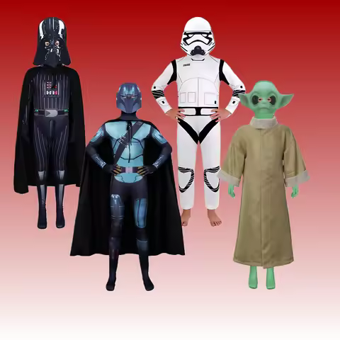 Alien Cosplay Yoda Baby Hat Costumes Halloween Mandalorian Robe Cloak Clothing Boys Girls Cute Disgu