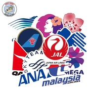 Airline Flight Airline plane pilot Sticker Set mixed 52pcs