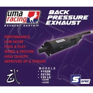 Uma Racing Muffler Assy Back Pressure RS150/Y15ZR/LC135-4S/LC135-5S