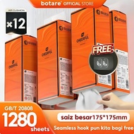 【12PCS】Botare AIR-cushion cheerful soft deluxe tissue, 4 layers, 1280sheets, 175mmx175 mm, excellent