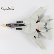 Kayaktion 1:72 Scale F-14 Tomcat Fighter Jet Model - White & Black ABS Plastic Aircraft With Detaile