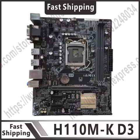 H110M-K D3 LGA 1151 motherboard DDR3 H110 motherboard 32GB CI-E 3.0 USB3.0 PCI-E 3.0 Micro ATX ForCo