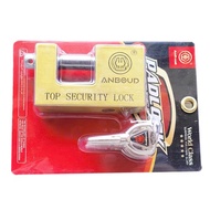 Ổ khóa Cầu Ngang chống cắt Padlock Anboud E9-90 (Vàng đồng) - kèm 3 chìa khóa