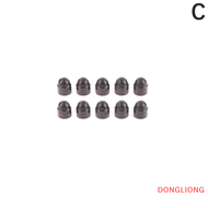 DONGLIONG ที่ครอบฝาปิดโดมสีดำ10ชิ้นสลักเกลียวพลาสติกพีอีทรงหกเหลี่ยม M4 M5 M6 M12 M10 M8สำหรับเครื่องมือรถยนต์มอเตอร์ไซค์