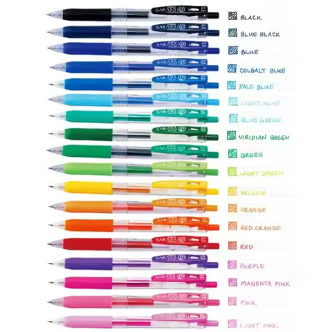 1pc Zebra Juice Gel Pen Retractable 0.5mm SARASA Clip Colored Pens for Journaling Doodling Painting 