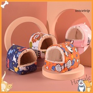 【hot sale】✑ D04 [Vip] Squirrel House Mini Cage Plush Lining Pet Sleeping Bed Hamster Hedgehog Warm Nest House Cage Accessories