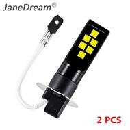 Janedream 2 chiếc H3 bóng đèn LED 3030 12SMD 6000K Trắng H3 đèn sương mù xe ô-tô DRL phanh đèn lái x
