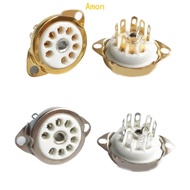 Amon 5pcs Durable 9PIN Tube Socket for 12AX7 12AT7 12AU7 ECC83 ECC82 E88CC 6922 6p1 6p14 6n1 6N2 6N3