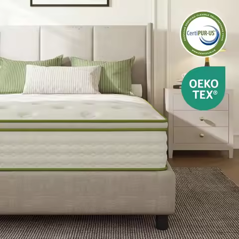 Queen Hybrid Mattress,Medium 12 Inch Queen Hybrid Mattress,Medium Firm,Motion Isolation,Reinforced E