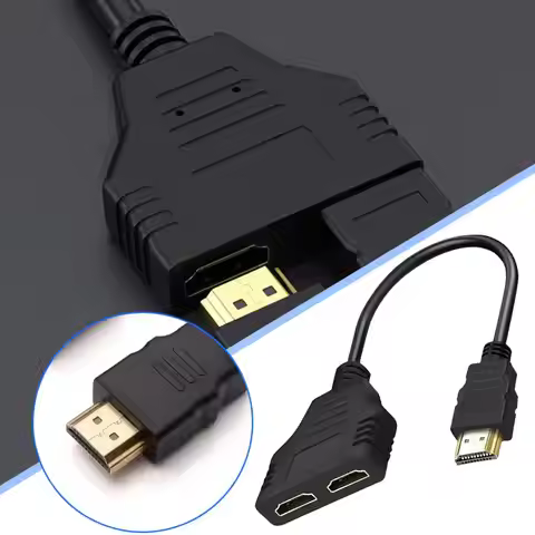 HDMI 2.0 Splitter 1 Male To 2 Female Dual Port Adapter 4K UHD 1080P Hub For Laptop TV Monitor Dual M