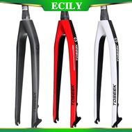 ECILY Carbon Fibre Mountain Bicycle Front Fork 26 ER 27.5 ER 29 ER Tapered Bike Hard Fork Bike MTB Parts