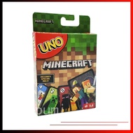 Mattel Games UNO Minecraft Card Game Family Funny Entertainment Board Game Kids Toys Playing Cards