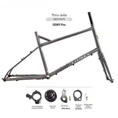 Chromoly DEWY Pro 406 451 Disc Brake Gravel Bike Frame Thru Axle Small Wheel Road Frame