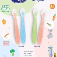 BABY SAFE Silicone Soft Spoon | BPA Free Baby Food Spoon | Safe Soft Tip 4M+