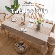 {SG} Tablecloth with Tassel 90×90cm 100×160cm 140×140cm 140×200cm Table Cloth Table Cover Tassel Cot