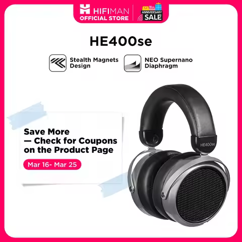 HIFIMAN HE400se Planar Magnetic Headphones with Stealth Magnets