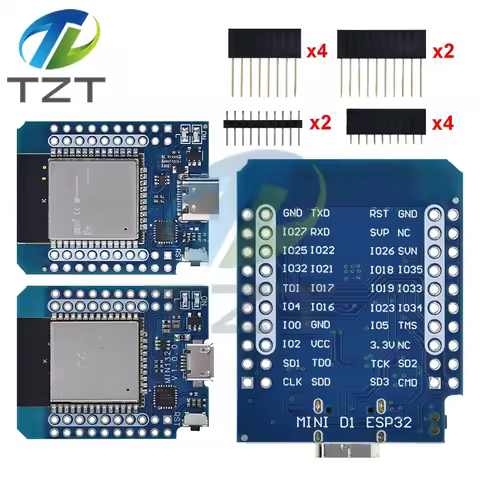 TZT For Wemos Mini D1 ESP8266 ESP32 ESP-32S WIFI Bluetooth CP2104 Development Board Module For Ardui