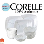 CORELLE Square Dinnerware 16 Piece Set Morning Breeze