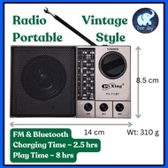 SG Radio FM Portable Radio Bluetooth Speaker Portable Vintage Radio