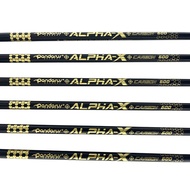 12ชิ้น PANDARUS เพลาลูกศรคาร์บอนบริสุทธิ์ ID6.2mm (อัลฟา-X ซีรีส์) ความตรง-/+ 0.006 SP300-SP800ธนูลู