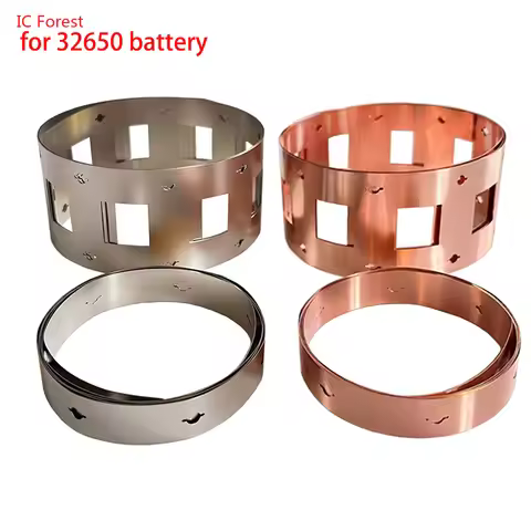 1m 1/2P Screw Hole Pure Copper Strip Nickel Plated Strip 0.2mm Thick for DIY 32650/32700 Lifepo4 Bat