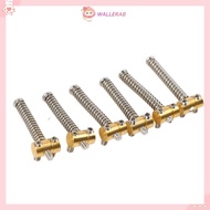 WALLERAB 6pcs Brass Saddles Set​, ​Guitar Bridge Saddles​ ​Tele Style​ for ​Telecaster Saddles, ​Ele