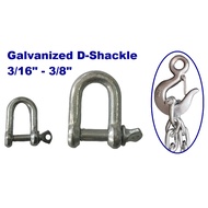 Galvanised Galvanized  D Shackle  3/16"  1/4"  5/16"  3/8" 6MM