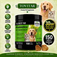 🔥Tovitar® Probiotic Soft Chews for Dogs & Cats –150 Soft Chews | Digestive & Gut Health + Immune Sup
