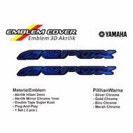 3D stickers for Yamaha Aerox 155 vva motorbike emblem, a pair of Yamaha Aerox acrylic emblems